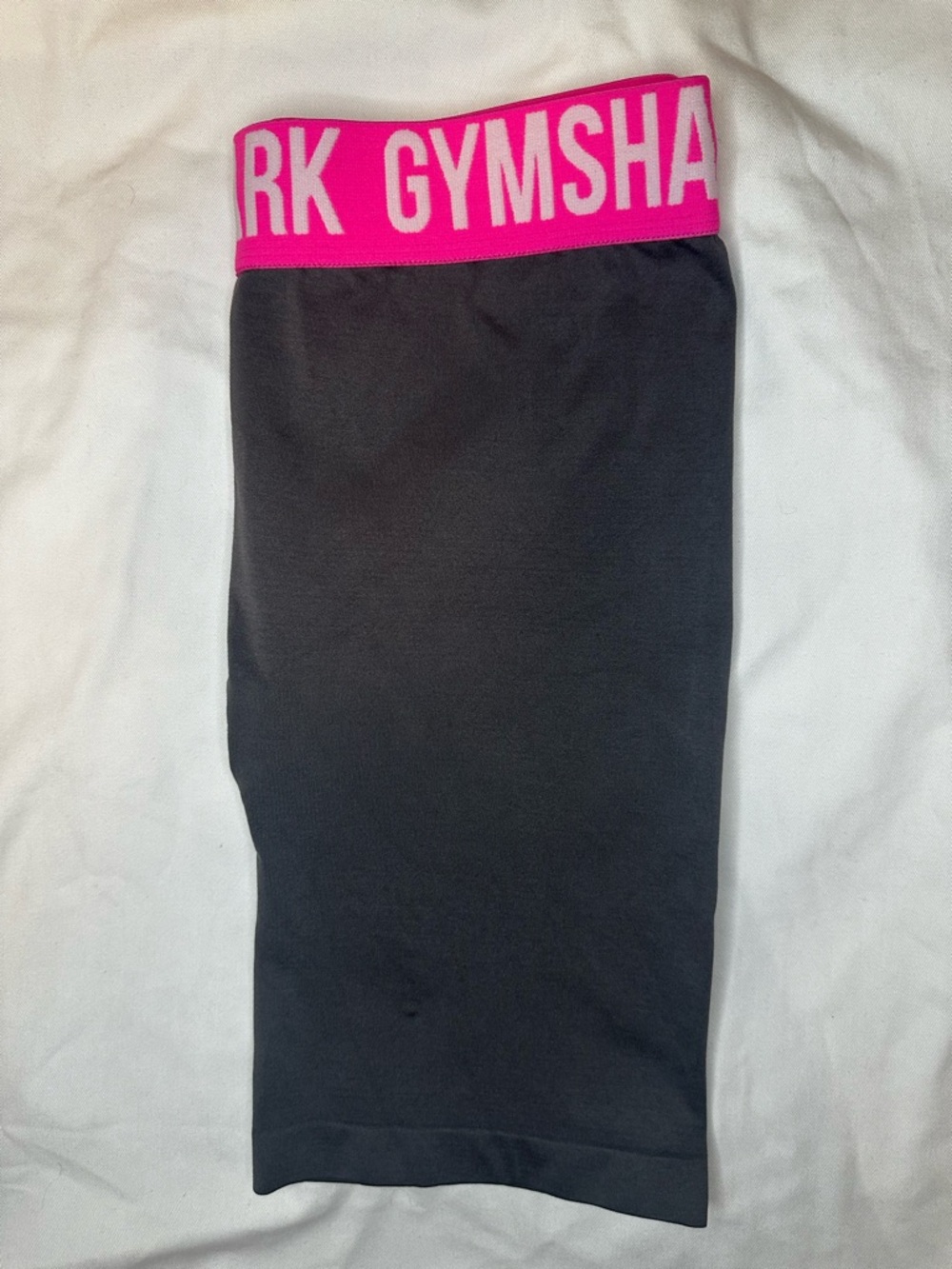 Gymshark Women’s Seamless Biker Shorts Black Pink Logo Waistband Size Small